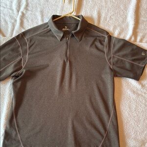 Men's Kuhl Brown Polo Shirt with a Zipper